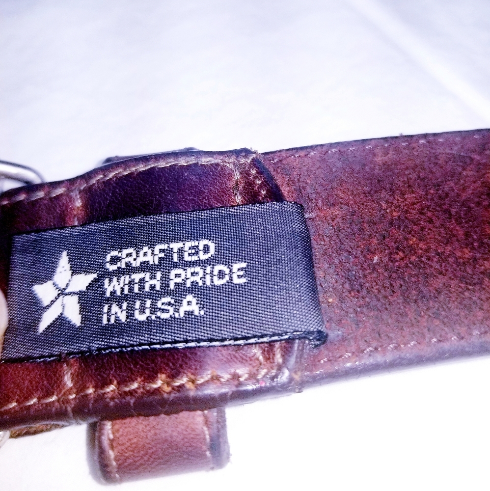 Vintage Brighton Brown Leather Belt - Picture 6 of 8